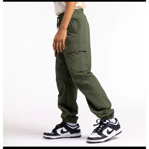 LCKR Men’s Olive Green Mayday Nylon Utility Cargo Jogger Pant Size XL - Picture 1 of 8
